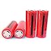 Pack of 4 6800mAh 3.7 Volt 26650 Battery Rechargeable Li-ion High Drain Battery for Flashlight