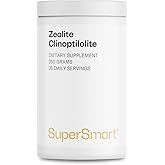 Supersmart - Zeolite Clinoptilolite Powder (High Purity) - ZCm Detox Mineral Supplement | Non-GMO & Vegan - Gluten Free - 250 g