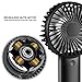 Mini Handheld Fan portable fan,USB 4000mAh Battery Operated Rechargeble Hand Held Fan,8-18 Working Hours with 3 Speed Adjustable for Home Office Traveling (Black)