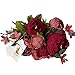 Luyue Peonies Artificial Flowers Vintage Faux Peony Arrangements Fake Flower for Vase Silk Floral Bouquet for Table Centerpiece Wedding Decoration Indoor Home Decor