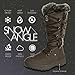 DailyShoes Knee High Faux Fur Lined Snow Boots Booties Winter Warm Mid Calf Lace Up D Ring Eskimo Boot for Women Alaska-01 Brown 9.5