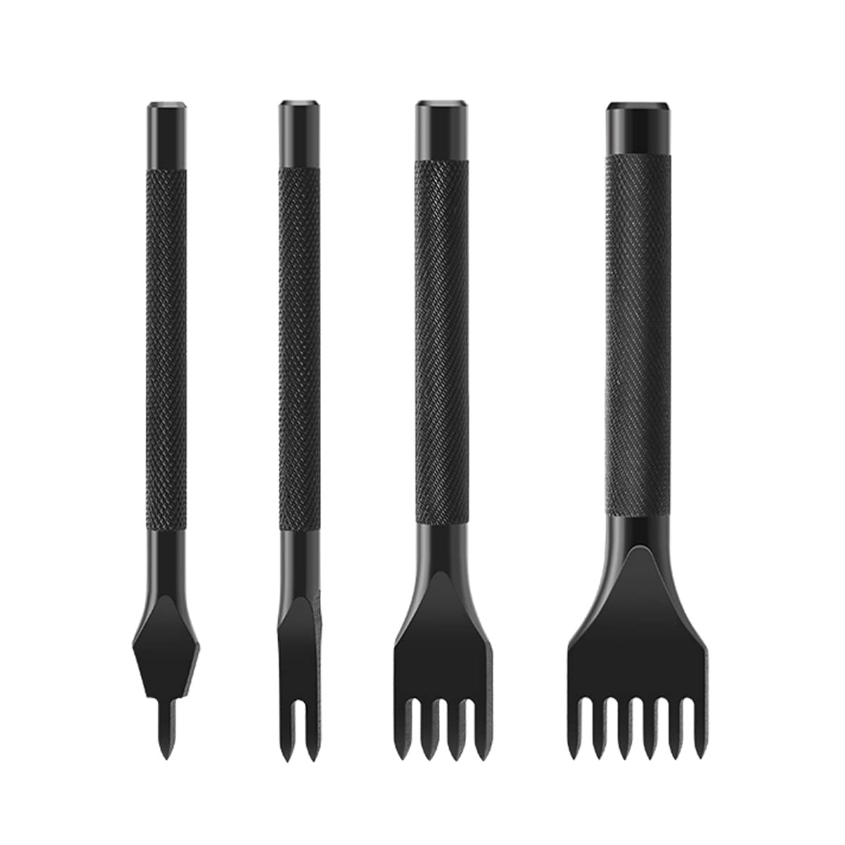 Ldirect Leather Craft Tool 1/2/4/6 Prong DIY Lacing Stitching Punches Hole, Leather Craft Kits (4mm)