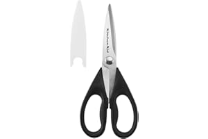 KitchenAid - Shears, All Purpose Scissors with Protective Sheath, Durable Stainless Steel, Dishwasher Safe, Soft Grip Comfort
