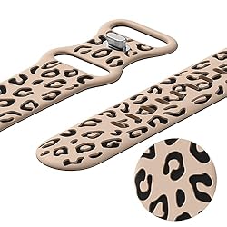 CreateGreat Sport Leopard Engraved Bands Compatible