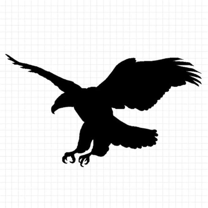 Amazon ワシ シルエット 動物ステッカー メタリック金 ゴールド 中 縦横 8cm 8cm 2枚セット シール ステッカー 文房具 オフィス用品