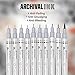 Epiphany Fineliners - Ultra Fine Point Ink Pens Black Archival Ink Assorted Felt Tip - Sizes 0.2MM to 1.0 MM + 1 Sharpie Brush Marker - Top Micron Alternative, Define Your Writing/Art!- Set of 10