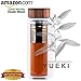 Glass Tea Tumbler | Tea Infuser Bottle, Loose Leaf Tea Tumbler, Fruit Infuser Water Bottle, Cold Brew Coffee Maker | Double Wall Borosilicate Glass Travel Tumbler (450ml, Green)