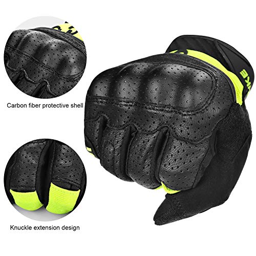 image for INBIKE Motorcycle Gloves, 3mm EVA Palm Pad Motorbike Gloves Full Finge