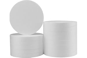 FFchuanhe 14 Pack Crafts Foam Circles, Polystyrene Round Foam Discs (8×8×1 in) for DIY Projects, Decorations, Modeling, Christmas Decoration.