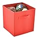 Heselian Foldable Cloth Storage Cube Basket Bins Organizer,storage bins 2 RED