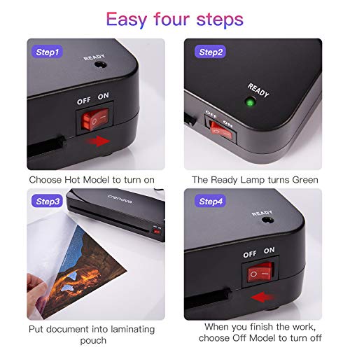 6 Laminator+Crenova+Thermal+Laminating+Pouches