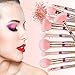 Mermaid Makeup Brush Set, MX C.Y Beauty 10pcs Synthetic Kabuki Foundation Blending Blush Powder Brush Makeup Brush Kit Beauty Cosmetic Tools