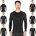 Elite Sports BJJ Jiu Jitsu Rash Guard Men BJJ No GI MMA Ranked Full Sleeve Compression Rash Guards (Black, Small)