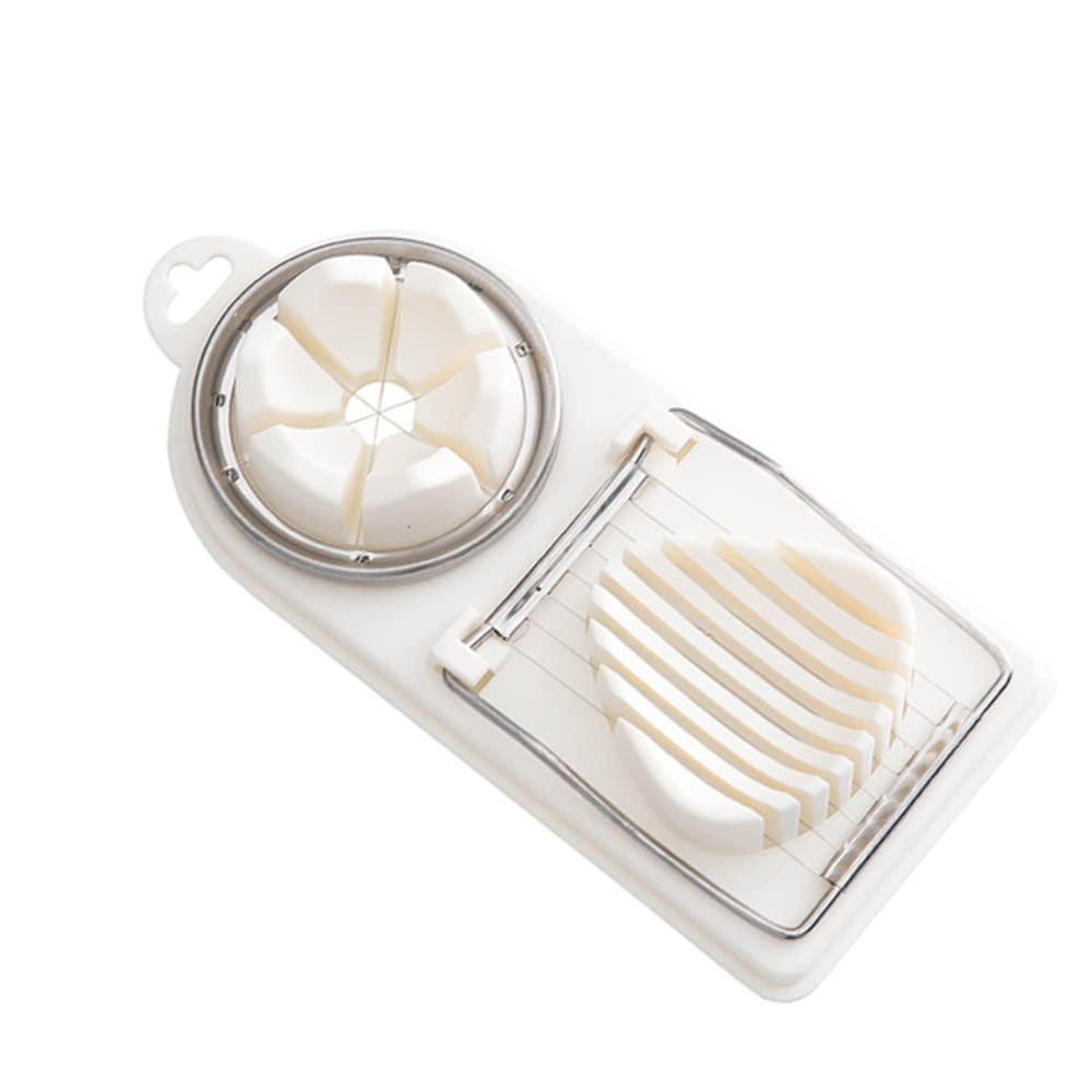 Slice Hard Boiled Eggs Egg Slicer Cutter Wedges Kitchen Tool for Eggs Salads Sandwiches(White)