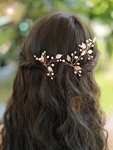 Gracewedding Bridal Rose Gold Crystal Hair pins Women Headpiece Wedding Hair Accessories-Bridal Hair Accessories Vintage Wedding Hair Jewelry for Party and Evening (Silver)