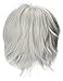 COSPLAZA Tokyo Ghouls Ken Kaneki Cosplay Wig Short Halloween Party, Silver White