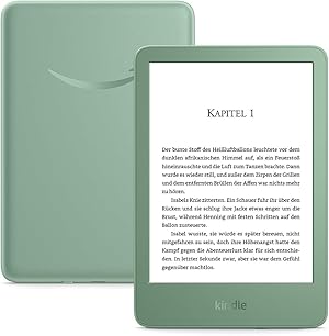 Amazon Kindle (neueste generation) – Der leichteste und kompakteste Kindle, mit blendfreiem Bildschirm, schnellerem Umblättern und anpassbarem Frontlicht – 16 GB – mit Werbung – matchagrün