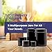 Infinity Jars Screw top jar Ultraviolet Airtight Smell Proof, Refillable Container for Long term storage Coffee, Spices, Tea, Dried Goods Jar For Kitchen Pack 5 ml-250 ml, Black jar, Black Glass jar