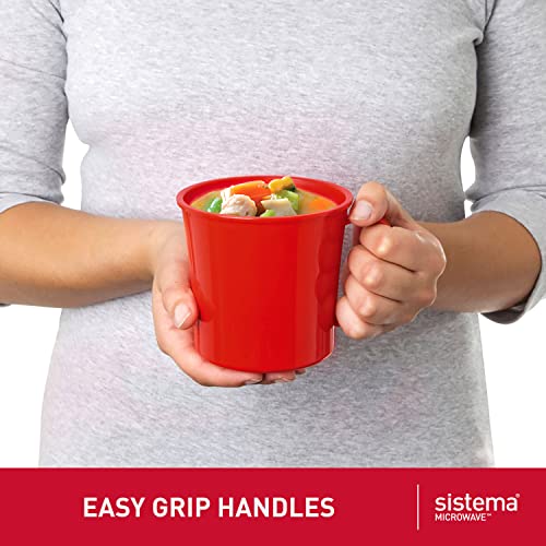 Sistema Microwave Soup Mug with Lid and Steam Release Vent, Dishwasher