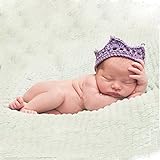 FEITONG(TM) Lovely Newborn Baby Princess Hand-woven Crown Tiara Headband 2-10 Months (Purple)