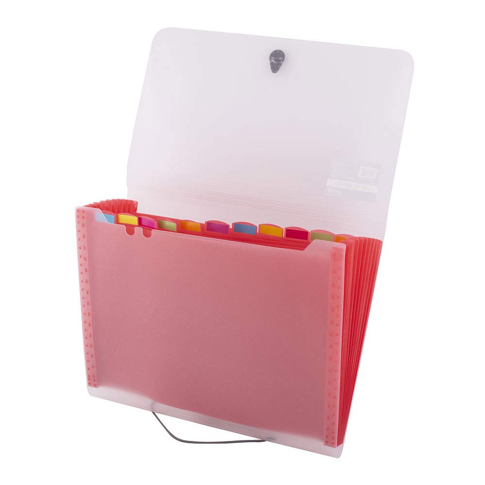 Teczka A4 12 przegrĂldek czerwona