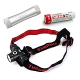 ThruNite TH10 Headlamp 825 Lumen Single CREE XP-L LED Flashlight (TH10 XP-L CW + C2 +34001)