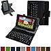 Mama Mouth Rotary Stand PU Leather Case Cover With Removable Micro USB Keyboard for 7" LG G Pad 7.0 V400/Lte V410/LTE U.S. Cellular UK410/LTE Verizon VK410 Android Tablet Black
