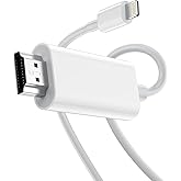 Apple MFi Certified Lightning to HDMI Adapter Cable 6.6ft, 1080P HD Digital AV Sync Screen Connector for iPhone 14 13 12 11 XS XR X 8 iPad iPod to TV, Projector, Monitor (No Power Required)