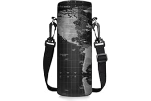 ToLuLu Water Bottle Carrier Bag Case, Insulated Neoprene Water Bottle Holder Pouch Cover 750ML 1000ML with Adjustable Shoulder Strap, For Stainless Steel/Glass/Plastic Bottles, Sport Energy Drinks