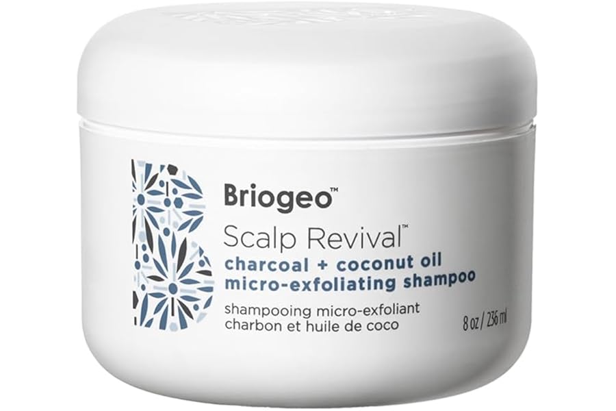 Briogeo Scalp Revival Charcoal + Coconut Oil Micro-Exfoliating Shampoo, Treatment for Dry & Itchy Scalp, Clarifying Shampoo for Build Up, Scalp Scrub for Oily Scalp, Vegan, Cruelty-Free