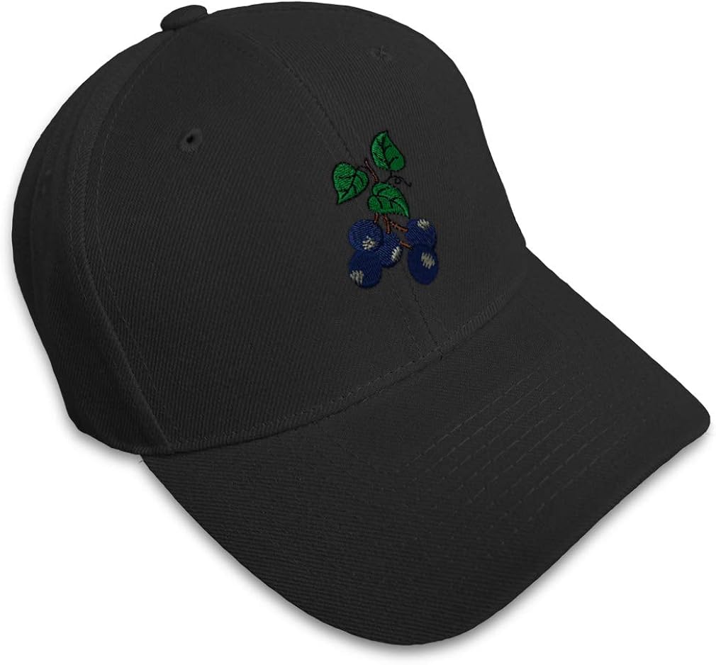 Baseball Cap Blueberries B Embroidery Food & Beverage Fruit
