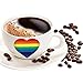 500 Love Rainbow Ribbon Stickers, Gay Pride 7 Colors Stripes Heart Shaped Roll Tape A AIFAMY