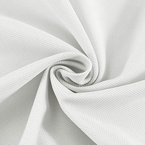 ChadMade 5ft Wide x 7ft Tall Hospital Curtain with Flat Hooks for Hospital Medical Clinic SPA Lab Cubicle Curtain Divider Privacy Screen (White, 1 Panel)