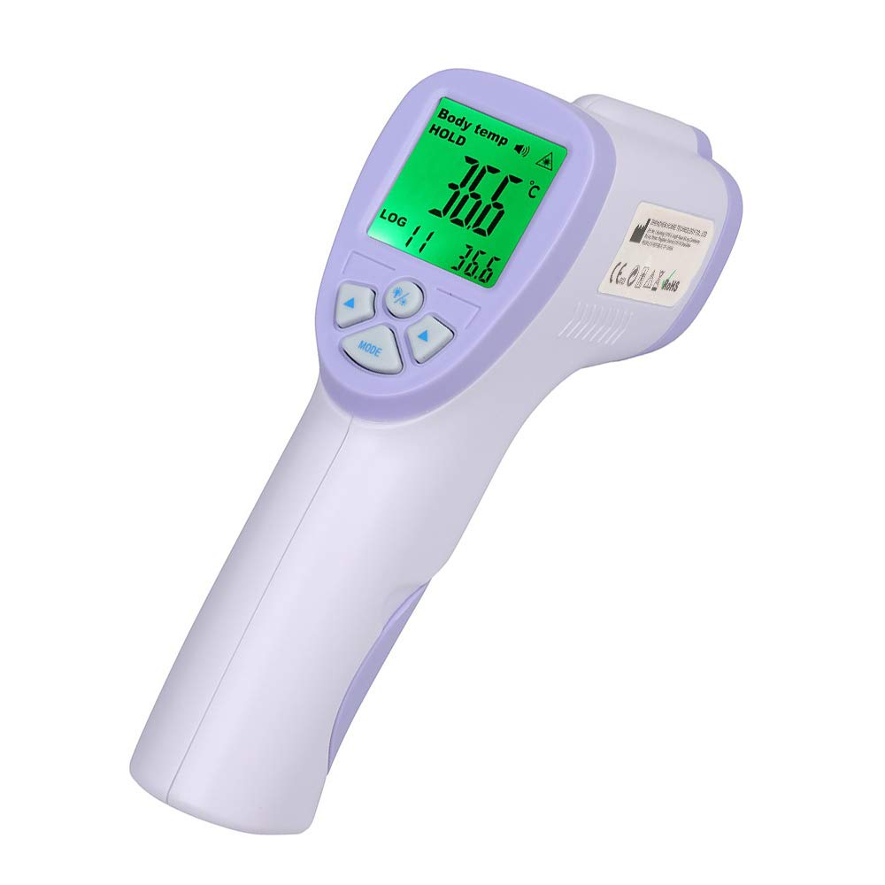 VCare Infrared Non-Contact Digital Thermometer, Certified as Medical Grade - Suitable for Reading Adult & Infant Forehead temperatures & Measuring Object Surface temperatures, high-Temperature Alarm