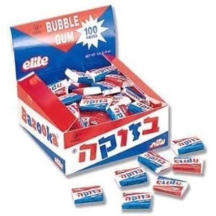 Elite israel choc sweets 1lb 5.16oz (600g) strawberry flavored bazooka (077245107047)
