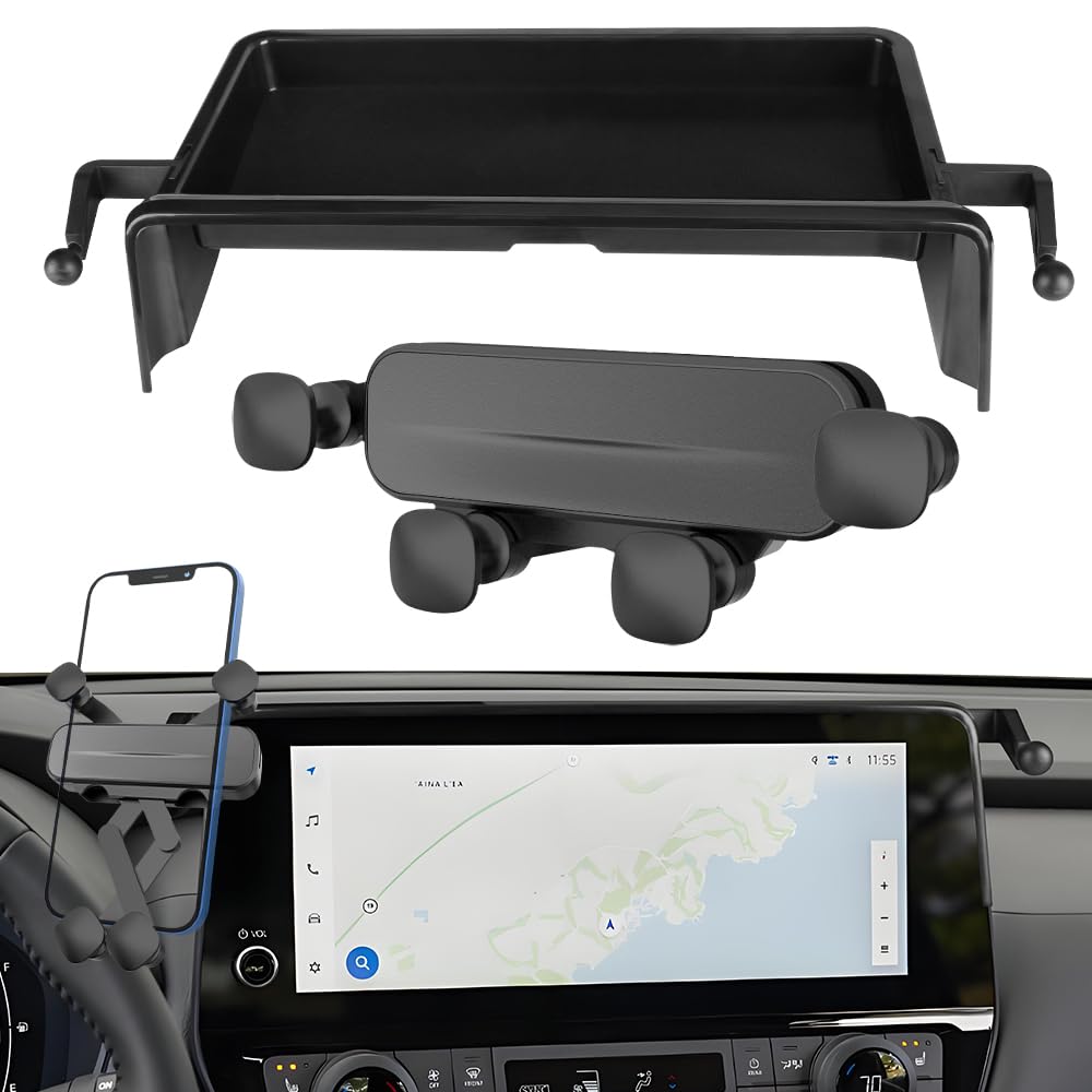 Photo 1 of Car Phone Holder Center Console Dash Organizer for Toyota Grand Highlander 2024 2025 Accessories Navigation Screen Bracket Interior Decoration Mobile Cell Phone Mount with Dashboard hidden Storage Box