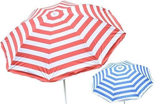Parasol - ideal for the beach or garden - UPF 40+ sun shade Tilt parasol (red)