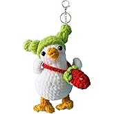 Wikorunwa Crochet Keychain Animal Knitted Keychain Bag Charms for Women Girls Cute Backpack Purse Pendant