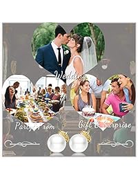 Pendientes de plata de ley chapados en oro de 18 quilates con perlas de imitación redondas blancas para mujeres y niñas