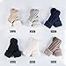 Women's Winter Gloves Warm Lining - Cozy Wool Knit Thick Gloves Mittens in 11 color (navy blue)
