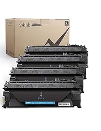 v4ink 4 unidades compatibles Repuestos para 80 A CF280 A   Cartucho de tóner para uso en HP LaserJet Pro 400 M401dne, HP Pro 400 M401 N, HP Pro 400 M401dw, HP Pro 400 MFP M425dn Series Impresoras