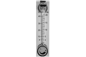 FTVOGUE LZM-6T Adjustable Gas Flow Meter Panel Type Flowmeter Instrument Brass Female BSP1/4" for Oxygen/Air/Gas 2-20LPM/4-40SCFH