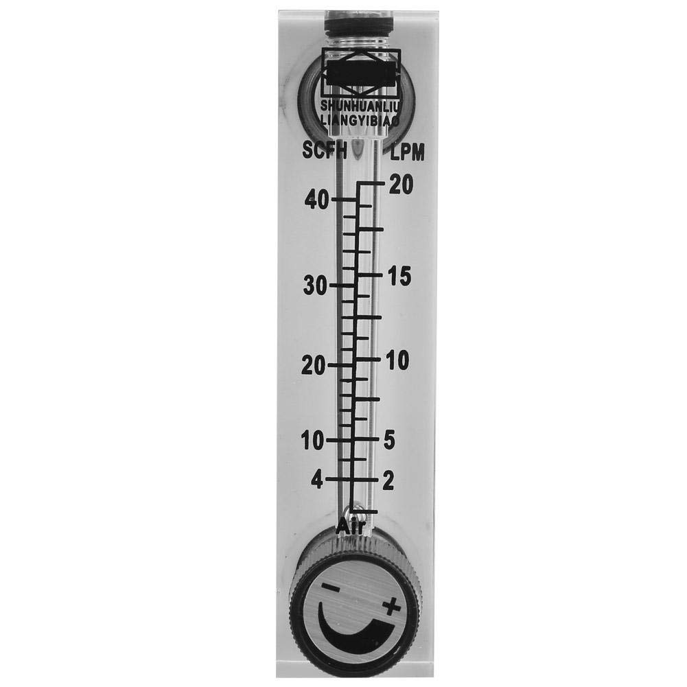 Panel Type Flowmeter, LZM-6T Panel Type 2-20LPM/4-40SCFH Gas Flow Meter Flowmeter Brass Female "