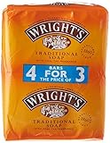 THREE PACKS of Wrights Coal Tar Soap 4 Pack by Wright's