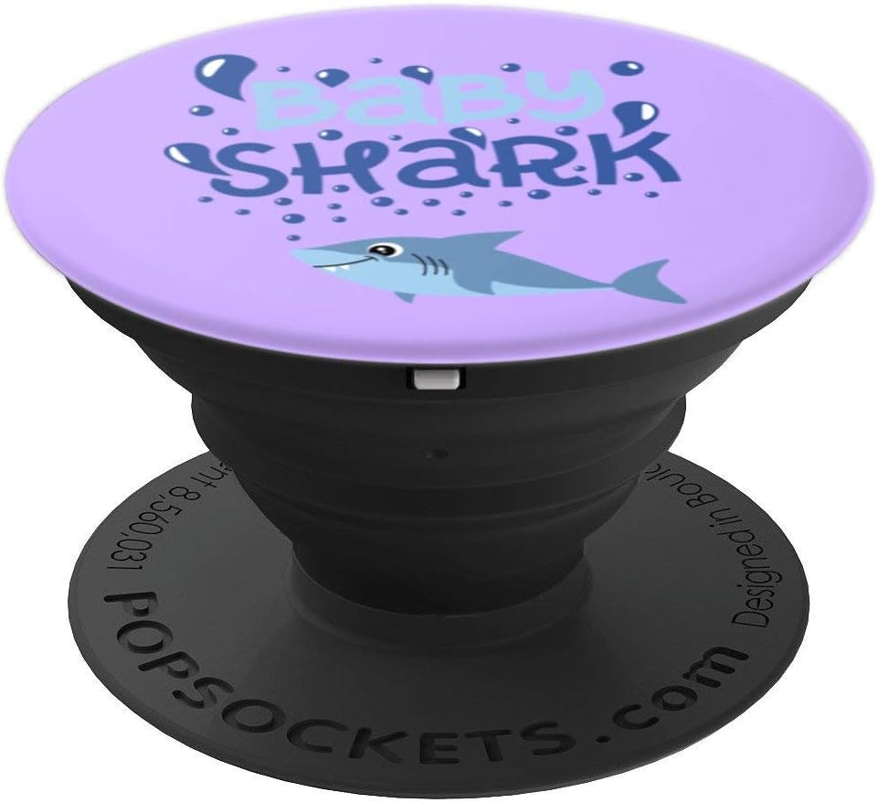 Baby Shark Gift Kids Boys Girls Cartoon Animal Ocean Theme PopSockets Grip and Stand for Phones and Tablets