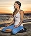 Trevida (Black) Organic Zafu Buckwheat Meditation Cushion Bolster Yoga Cushion - Handcrafted Certified Organic Premium Cotton & High Quality Zipper - Refillable & Adjustable - Built-in Handle