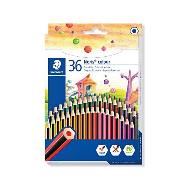 STAEDTLER 185 CD36 Noris Colour Pencil - 36 Assorted Colours (Pack of 36)