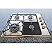 Blulu 8 Pack 0.2 mm Thickness Stovetop Protector Gas Range Protector Gas Liner Gas Stove Burner Covers, Black