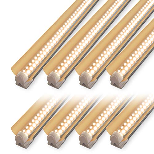 LED Grow Light Stirp, 4ft T8 Grow Light Fixture, 336W(8×42W) Full Spectrum Plant Grow Light, High Output Sunlight Replacement with High PAR for Indoor Plant, 8-Pack