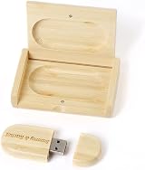 RXFSP Bamboo USB Flash Drive 8GB Wooden Box Personalised Laser Engraved Wedding view 3